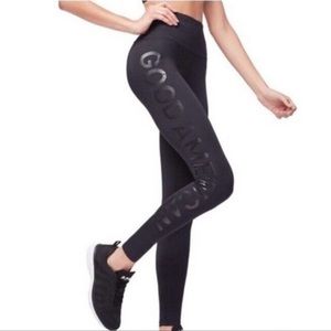 Good American High Waist Spell Out Logo Leggings